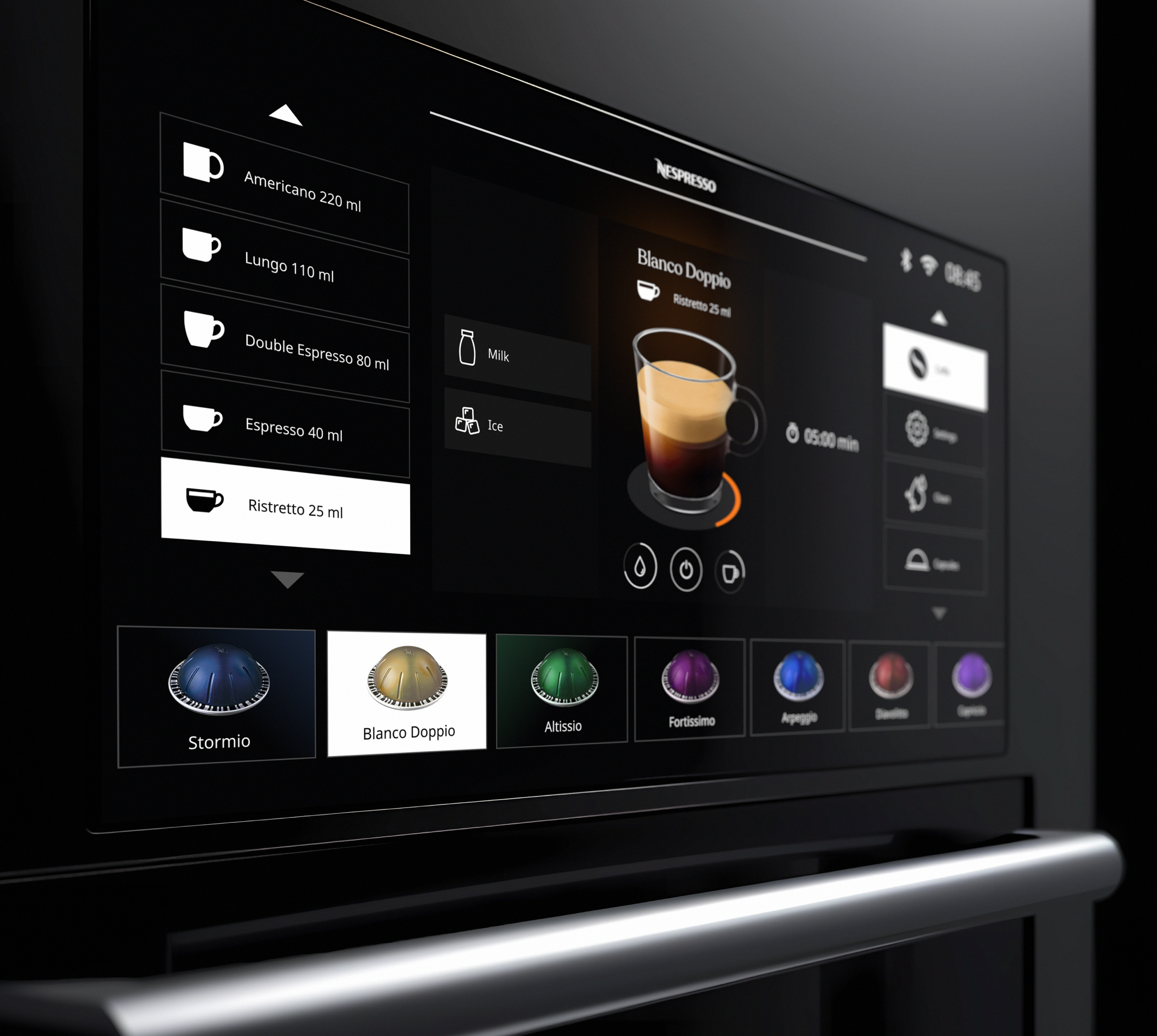 Smart Nespresso Concept c4d coffee coffee aplication coffee shop dark mode dashboard drink nespresso render shopping smart house smart kitchen ui