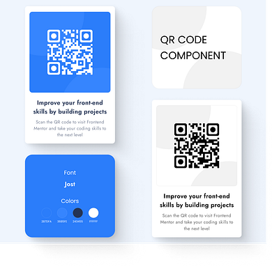 QR Code Component card compnent design figma qr code component ui ux