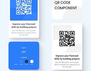 QR Code Component card compnent design figma qr code component ui ux