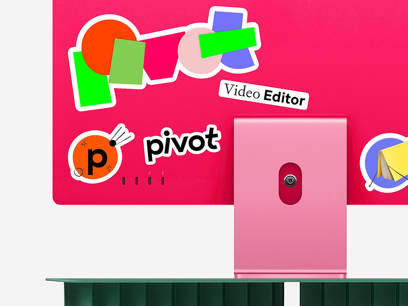 Pivot: Stickers art brand branding color communication design digital education flat graphic design identity illustration logo sticker typeface ui vibrant visual web