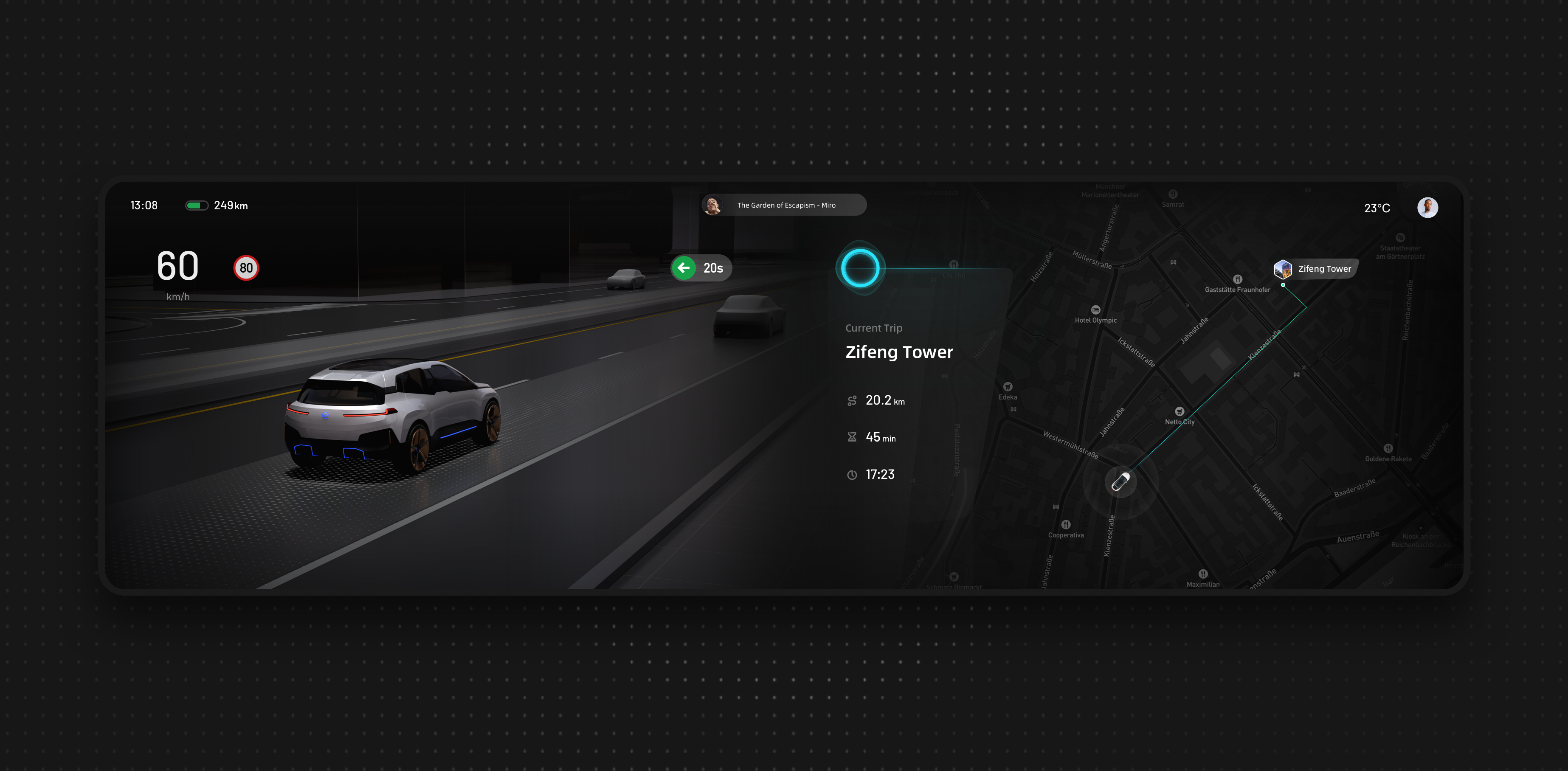 HMI Concept Design 3d automotive automotive ui design car multimedia interface hmi ui