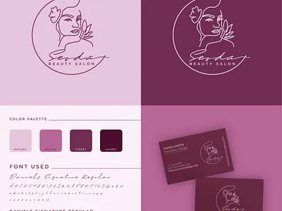 Beauty salon botanical logo design beauty boho botanical brand branding design logo salon