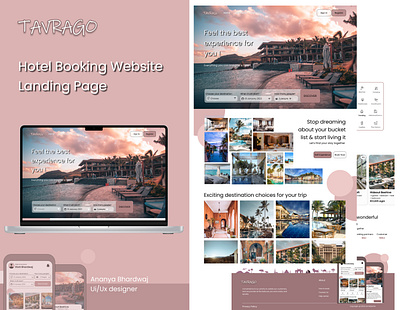 From Wanderlust to Pillow Trust: Tavrago Landing Page Adventure app branding case study design graphic design interaction design landing page portfolio typography ui ux web design