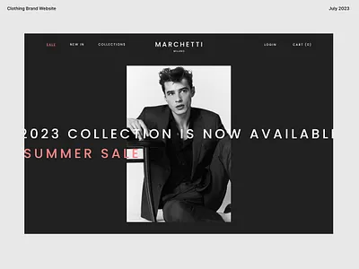 Clothing Brand web design - E commerce web design - Clothing clothing clothing brand design hero section landing page minimal minimal design ui web web design