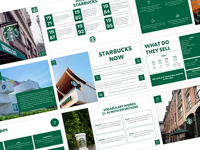 STARBUCKS THEMED CLASS PRESENTATION ON AMERICAN COFFEE CULTURE branding business presentation coffee design educational slides freelance fundraising google slides microsoft powerpoint pitch powerpoint powerpoint design pptx presentation presentation template slide deck slide design starbucks themed presentation