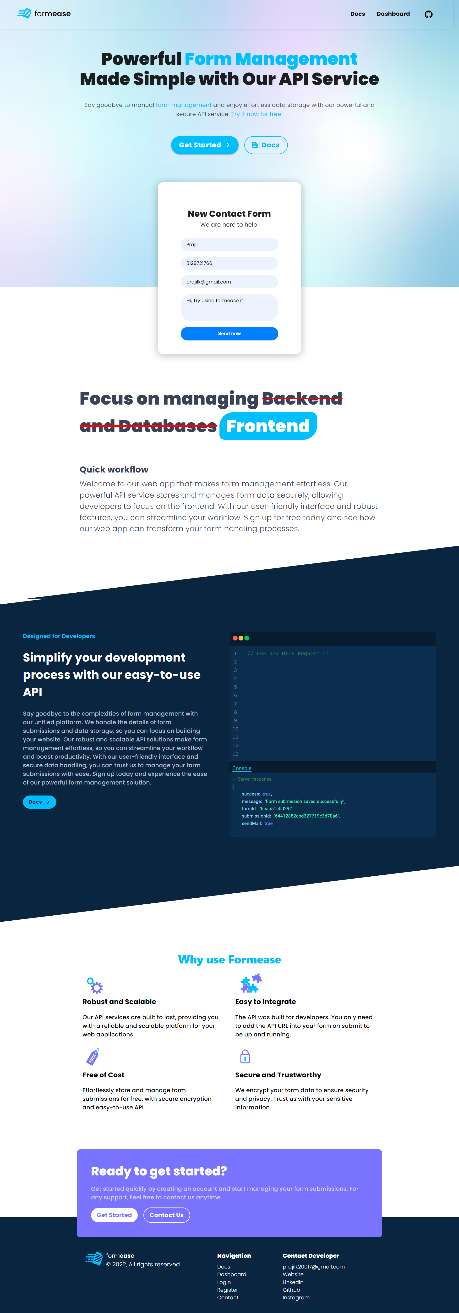 Formease - Form management service frontend material ui ui web app web design web development
