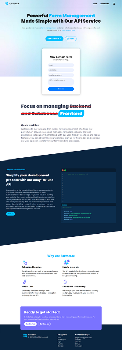 Formease - Form management service frontend material ui ui web app web design web development