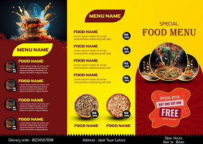 FOOD BROCHURE DESIGN 3d branding graphic design logo motion graphics ui