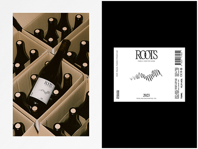 ROOTS | Visual Identity bottle branding graphic design identity logotype minimalism packaging restaurant wine