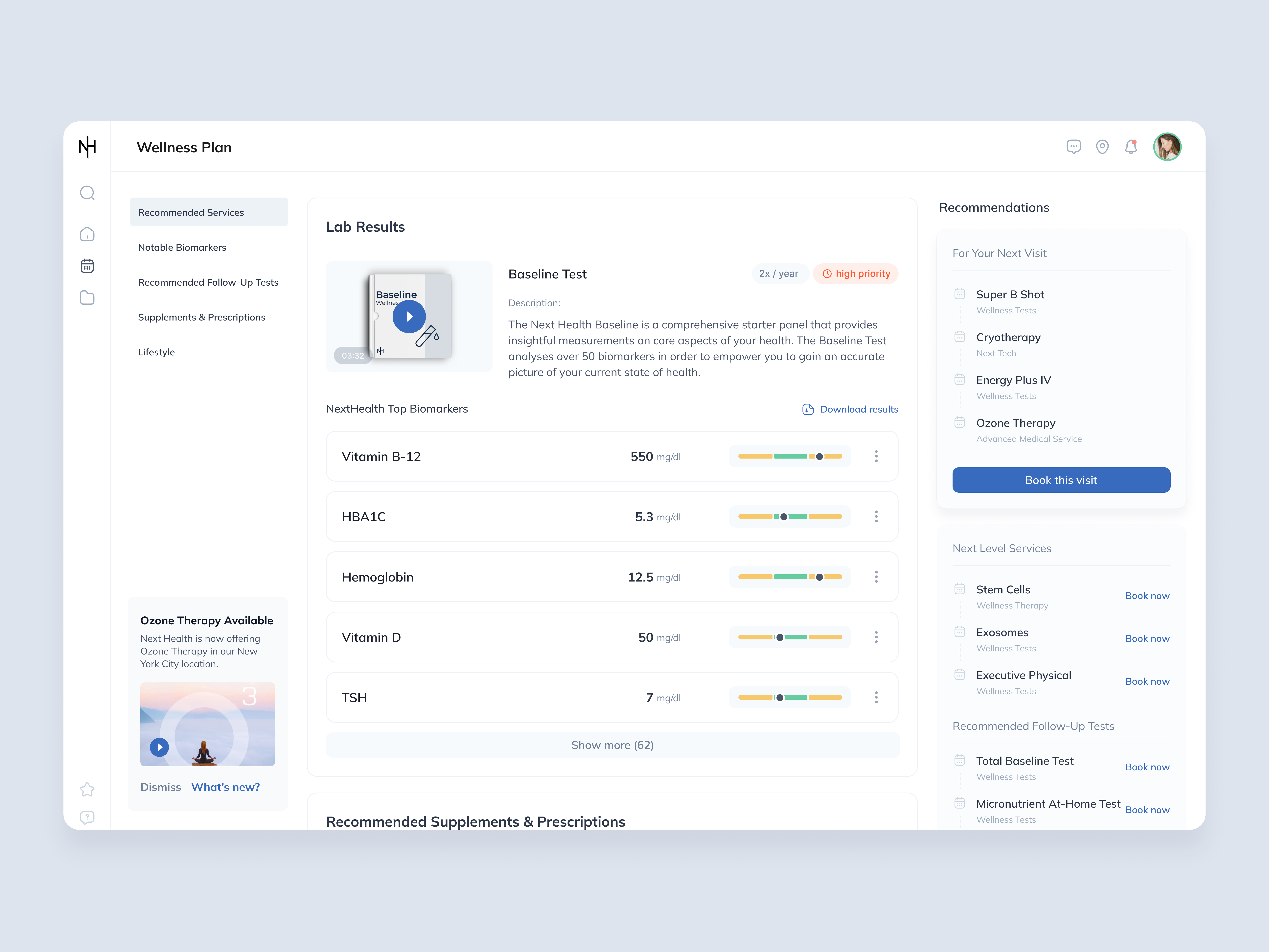 Lab Results available baseline biomarkers book now book visit download result high priority lab labresult labs lifestyle notable ozone product result supplements tests top biomarkers ui vitamin