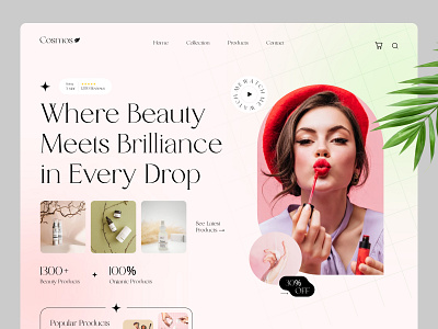Beauty products selling website UI beauty product beauty product ui branding design e commerce e commerce beauty product fashion fashion ui fashion website graphic design landing page makeup selling products selling ui