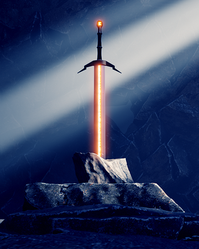 Magical Sword 3d blender weapon design