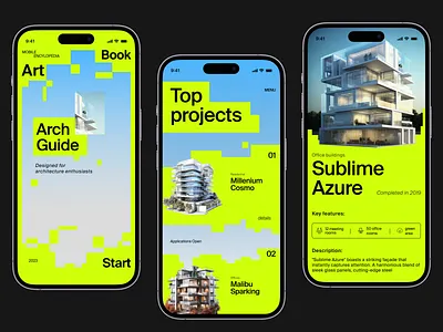 Architectural Design- Mobile App Concept apartments app architecture branding buildings catalog clean design green ios mobile offices residental ui ux
