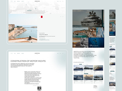 AbertonYacts Website & UX/UI animation art corporate design figma interface photoshop principle sea ui ui design userinterface ux ux design ux ui uxui visual web webdesign yacht