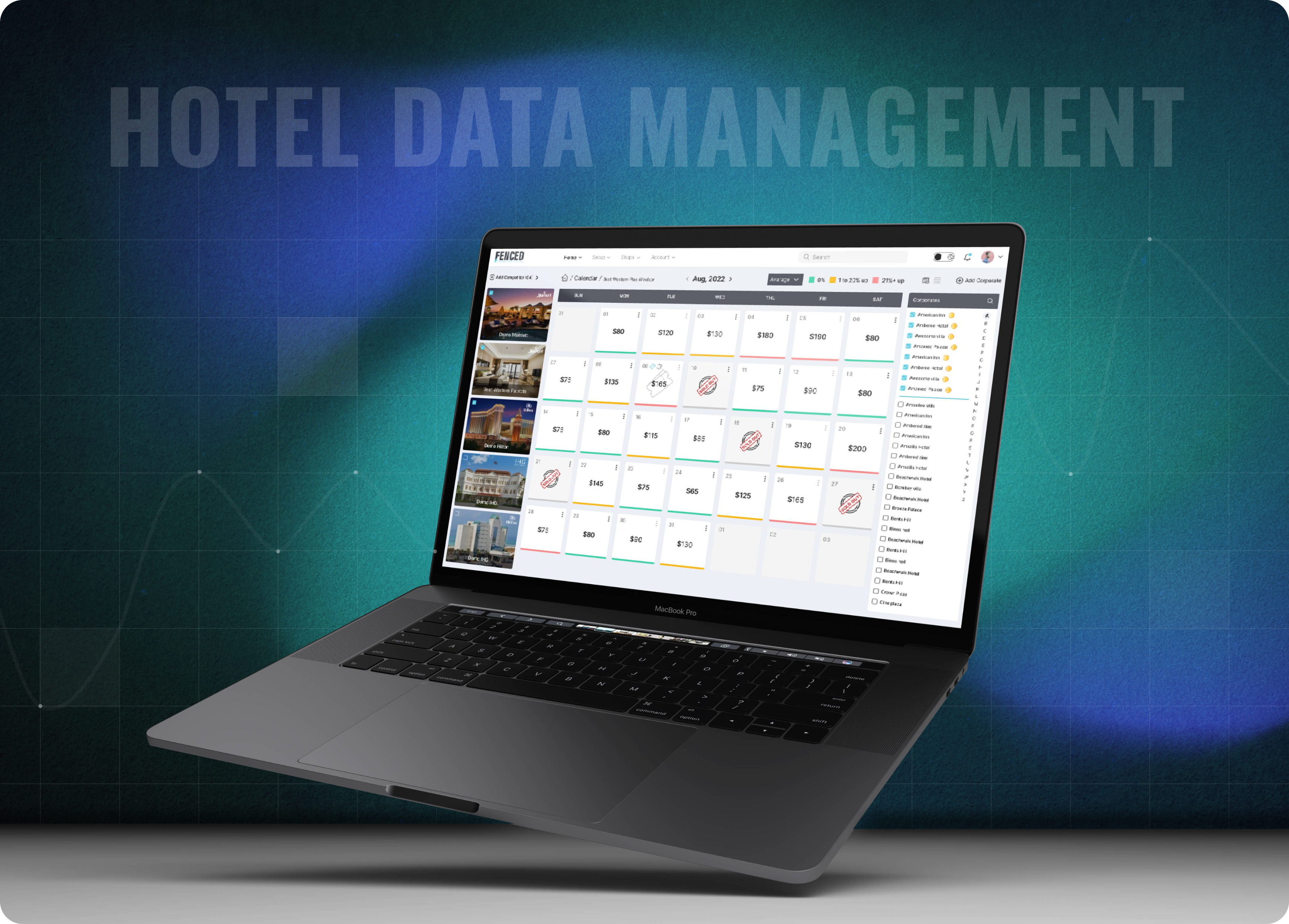 Fenced - Website best rates business partnerships calendar corporate rates fenced corporate rates orporatetravel rates shopping website ui ui design uiux design web calendar web presentation website design