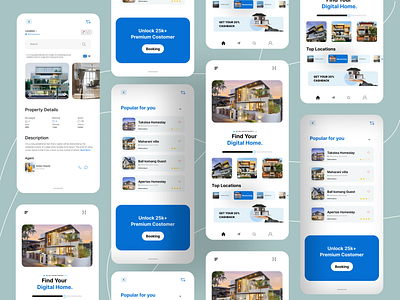 Real Estate Mobile App design fashion fashion landing page graphic design grow your business landing page real estate mobile app ui