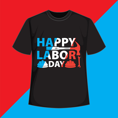 Happy labor day t -shirt design animation worker