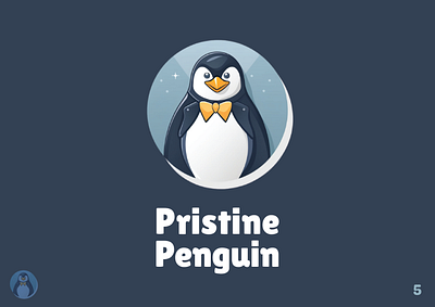 Pristine Penguin Drycleaning Service Logo Design branding design graphic design illustration logo vector