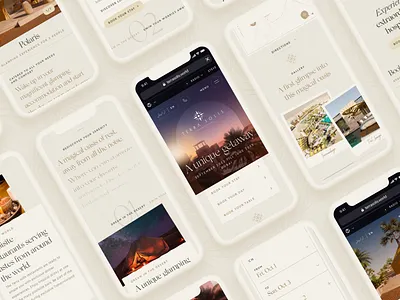 Terra Solis - Mobile design agency beige belgium design dubai experience glamping graphic design iphone mobile mockup terra solis tomorrowland typography ui ux webdesign website