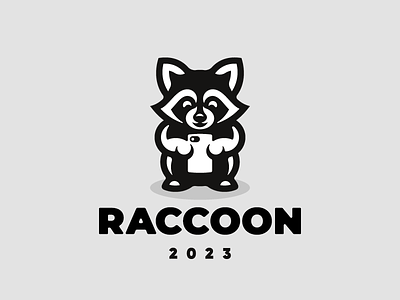 Raccoon concept design illustration logo raccoon