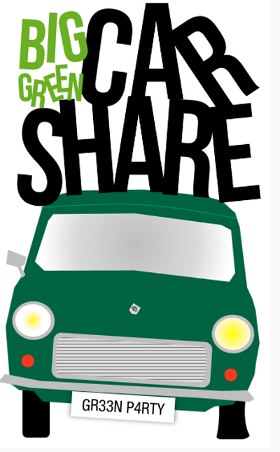 Big Green Car Share branding design graphic design