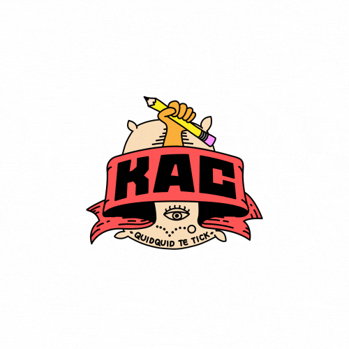 KAC logo animation 2d animation callipeg cell animation frame by frame hand kac kirilov logo pencil pillow ribbon valenin