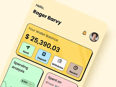 Money Tracking using Neubrutalism style of UI figma interaction design neubrutalism ui ui design uiux visual design
