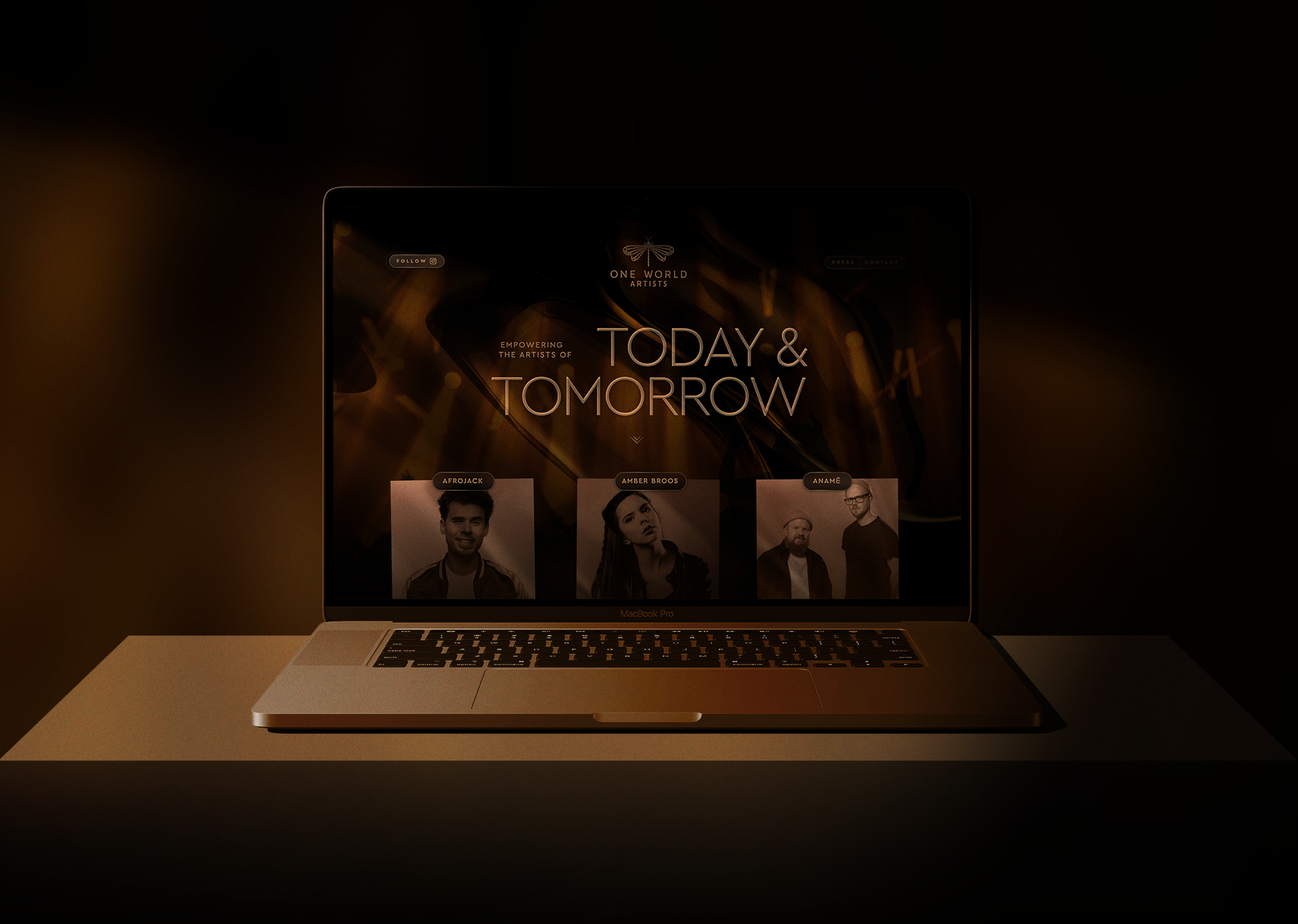 Artist Website - Homepage