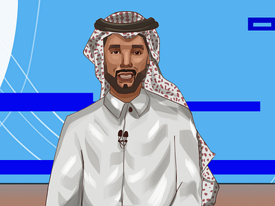 Saudi program presenter arabia arabic art caracter design design digital painting illustration saudi saudi program presenter