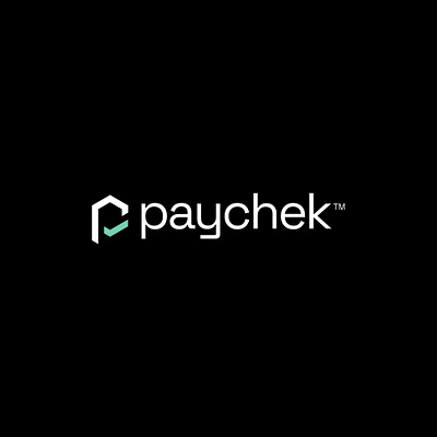 Paychek app logo branding checkmark design initials letter p lettermark logo p logo payment tick