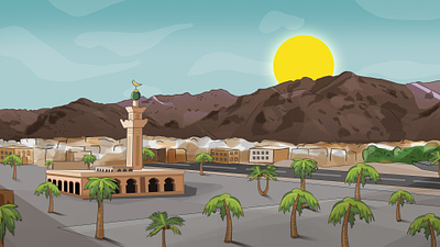 saudi arabia arabia art concept art digital painting enviroment illustration saudia vector illustration