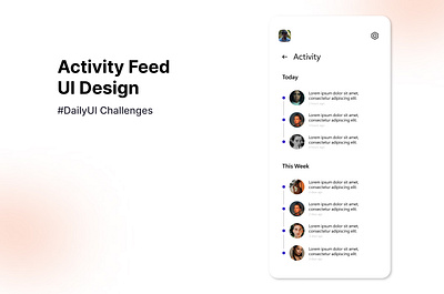 Daily UI 047/100 - Activity Feed app figma graphic design ui uiux ux