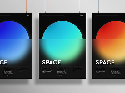 Abstract Space Posters abstract figma figma poster gradient graphic design minimalism poster poster design screen print space space poster typography vector