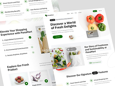 Panamart - Grocery Landing Page grocery grocery store landing page minimal simple design ui ui design uiux ux vegetable web design website