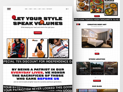 Redesign Website Damn! I Love Indonesia brutal brutalism clean design home page landing page minimalist ui ux