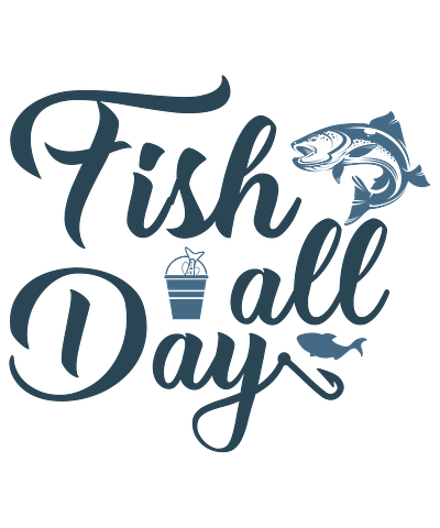 Fish All Day 3d animation app branding design graphic design illustration logo motion graphics typography ui ux vector