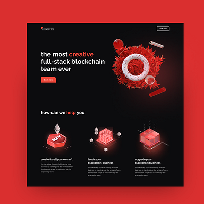 Creative NFT Website branding design illustration ui