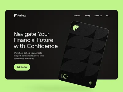 Landing Page for Banking App 3d animation app bank bank app bank card branding card card design financial graphic design ios landing page logo typography ui ux website