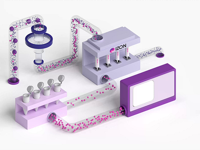 3D Animation for Izon.com 3d 3d art 3d design 3danimation 3dart animation b3d blender blender3d branding c4d cinema4d colorful design geometric illustration loop motion render uiux