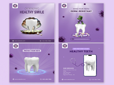 Dental Clinic | Social Media Banner Design ads design advertising banner clinic creative ads dental dental banner dental care dental social media dentist dentista design gráfico digital ads design hospital manipulation poster design social media post teeth