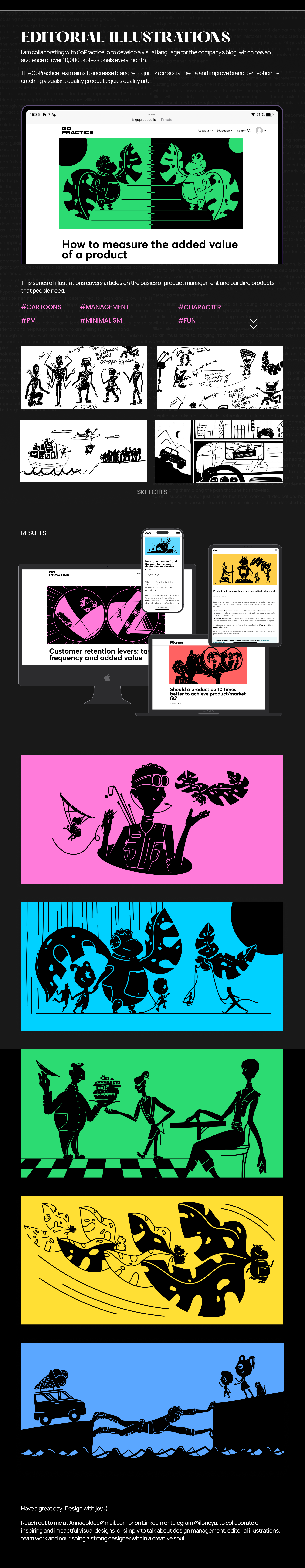 Editorial illustrations art article cartoonish cartoons character design design editorial fun graphics illustrate illustration management minimalistic product management unique