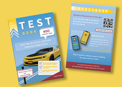 A book cover for a driving license test book advertising amazon cover audiobook cover book book cover book cover design book cover designer book designer bookcase booklet cover design design books kindle