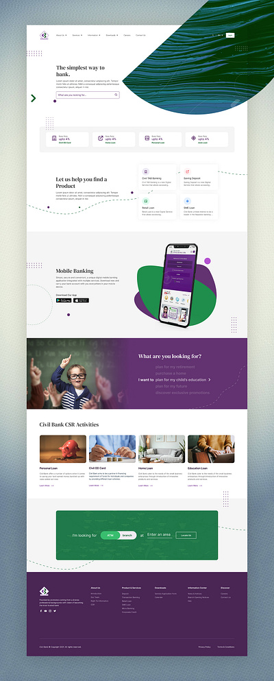 Bank Website UI bank website landing page design ui ux