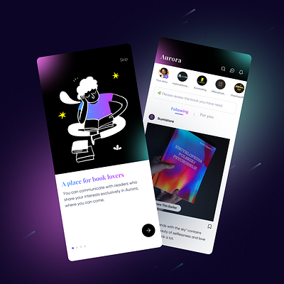 Dreamy Book App branding design ui