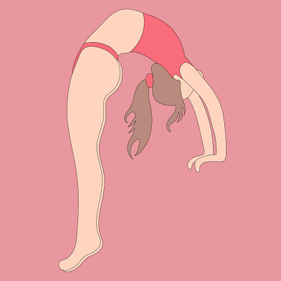 The girl does yoga and stretching app branding design graphic design illustration logo typography ui ux vector