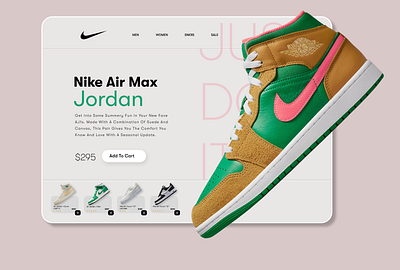 Nike Air Max concept design nike sports website ui ux