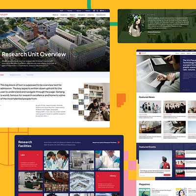 University Website branding design ui