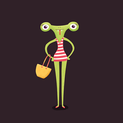 Lizzy the Lizzard 2d character colorful cute drawing illustration illustrator monster photoshop texture