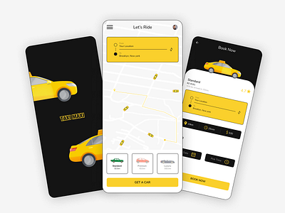 Taxi Booking App app design figma taxi taxi app ui uiux ux