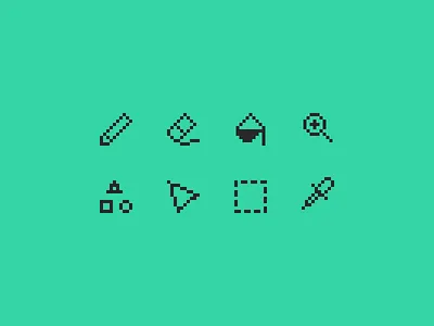 Anaga Pixel tools icon icons pixelart retro ui